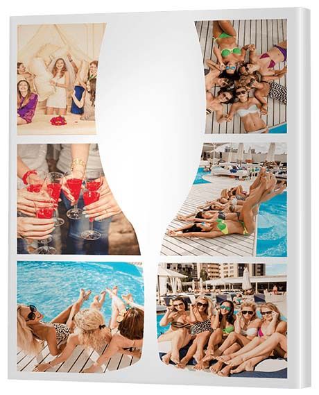 Wedding Gift Ideas - Wine Silhouette Photo Collage