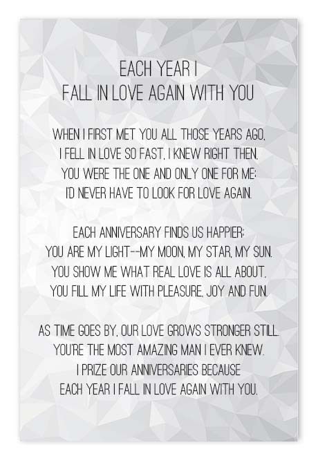 Silver Wedding Anniversary - Metal Print