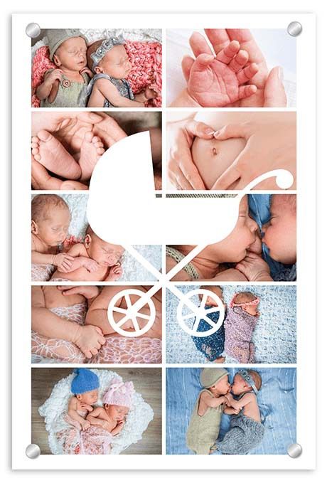 Photo Collage Ideas - Baby Carriage Collage