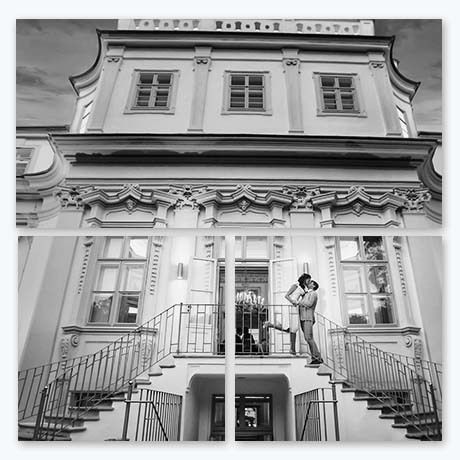 2nd Wedding Anniversary Gifts - Split Image Print