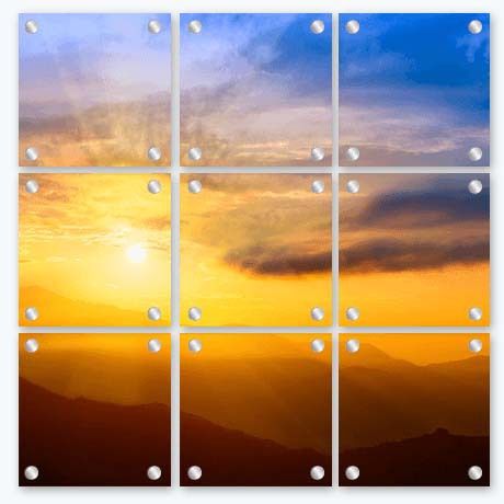 Glass Photo Prints - Split Image Glass Print