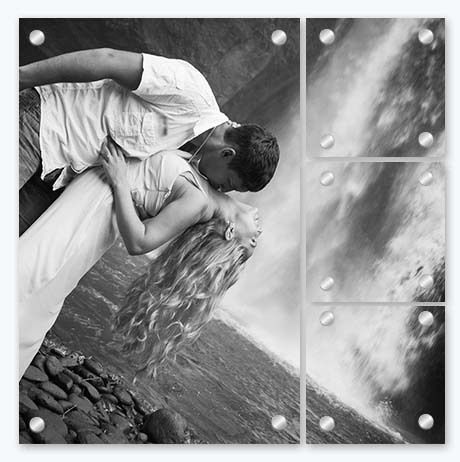 1 Year Anniversary Gift Ideas - Split Image Glass Print