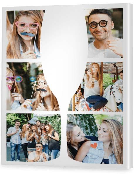 Birthday Present Ideas - Silhouette wine collage