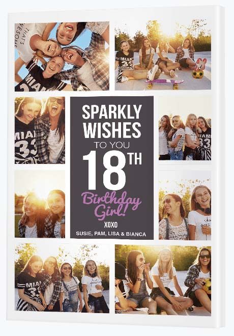 18th Birthday Present Ideas - Personalised Collage