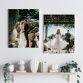 Rectangle canvas photo print showing wedding photos